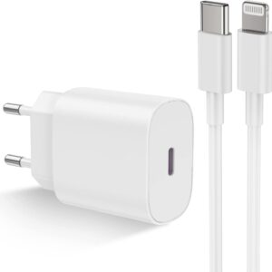 Caricatore Rapido iPhone Apple Original- Certificato MFi – Caricabatterie USB C e Cavo Lightning 2M Alimentatore a Ricarica per iPhone 14/13/Pro Max/12/SE/11/XR/XS/X/8 Plus/iPad
