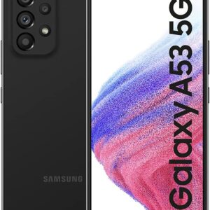 Samsung Galaxy A53 5G Smartphone Android, Display Infinity-O FHD+ Super AMOLED 6.5”¹, 6GB RAM e 128GB di memoria interna espandibile², Batteria 5.000 mAh, Awesome Black [Versione Italiana]
