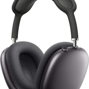 Apple AirPods Max Cuffie wireless over-ear, Cancellazione attiva del rumore di livello pro, Modalità Trasparenza, Audio spaziale personalizzato, Ricarica USB-C, Cuffie Bluetooth, Grigio siderale