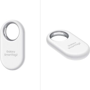 Samsung Galaxy SmartTag2 (1 Pezzo) Localizzatore Bluetooth con Modalità Smarrito, Design compatto, Batteria a lunga durata, Resistenza IP67, White 2023