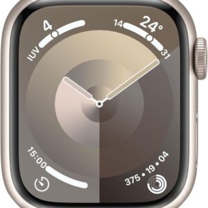Apple Watch Series 9 [GPS, 41mm] – Galassia Cassa di Alluminio con Galassia Cinturino Sport, S/M (Ricondizionato)