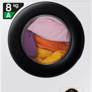 Samsung Lavatrice Crystal Clean WW80CGC04DAHET, Libera installazione, 8 Kg, 1400 RPM, Wifi, Ecobubble, Vapore Igienizzante, Carica Frontale, 60l x 85h x 60p cm