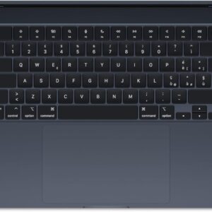 Apple laptop MacBook Air 15″ con chip M3 (2024): display Liquid Retina 15,3″, memoria unificata 8GB, archiviazione SSD 256GB, videocamera FaceTime HD 1080p, Touch ID; Mezzanotte