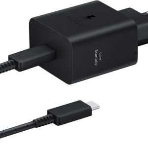 Samsung EP-T4511 Caricabatterie originale 45W Super Fast Charging, Porta USB-C (con Cavo), Nero