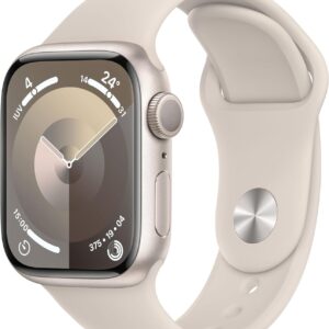 Apple Watch Series 9 [GPS, 41mm] – Galassia Cassa di Alluminio con Galassia Cinturino Sport, S/M (Ricondizionato)