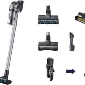 Samsung Scopa Elettrica VS20B75ACR5/WA Jet 75E Complete, Potenza 200W, Aspirapolvere Senza Filo, Fino a 60 Min di Autonomia