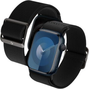 Spigen Cinturino Lite Fit Compatibile con Apple Watch Series per Apple Watch Ultra 2/1 49mm, Series 10 46mm, 9/8/7 45mm, 6/SE/5/4 44mm e 3/2/1 42mm – Nero