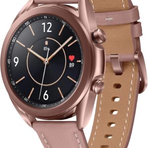 Samsung Galaxy Watch3 Smartwatch Bluetooth, cassa 41mm acciaio, cinturino pelle, Saturimetro, Rilevamento cadute, Monitoraggio sport, 48,2g, Batteria 247 mAh, IP68, Mystic Bronze [Versione Italiana]