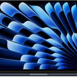 Apple laptop MacBook Air 15″ con chip M3 (2024): display Liquid Retina 15,3″, memoria unificata 8GB, archiviazione SSD 256GB, videocamera FaceTime HD 1080p, Touch ID; Mezzanotte