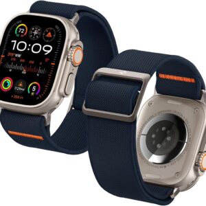 Spigen Cinturino Lite Fit Ultra Compatibile con Apple Watch Series per Apple Watch Ultra 2/1 49mm, Series 10 46mm, Series 9/8/7/6/5/4 45mm/44mm e Series 3/2/1 42mm – Navy