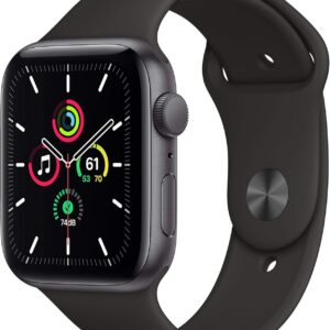Apple Watch SE (GPS, 44MM) – Cassa in Alluminio Color Grigio Siderale con Cinturino Sport Nero (Ricondizionato)