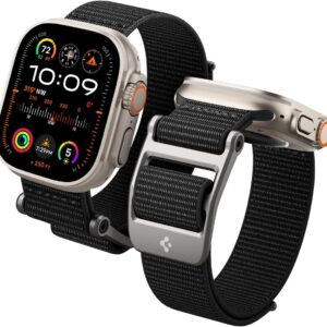 Spigen Cinturino DuraPro Flex Compatible con Apple Watch Series per Apple Watch Ultra 2/1 49mm, Series 10 46mm, 9/8/7 45mm, 6/SE/5/4 44mm e 3/2/1 42mm – Nero