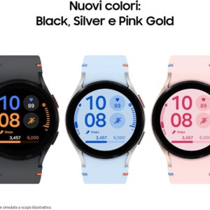 Samsung Galaxy Watch FE 40mm, Smartwatch Analisi del Sonno, Monitoraggio Benessere, Batteria a lunga durata, Bluetooth, Ghiera Touch in Alluminio, Black [Versione italiana]