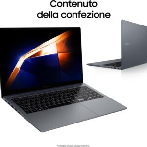 Samsung Galaxy Book4, Intel® Core™ 7 Processor, 16GB RAM, 1TB, 15.6″ Super AMOLED, Windows 11 Home, Moonstone Gray [Versione Italiana]