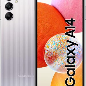 Samsung Galaxy A14 Smartphone Android, Display LCD FHD+ 6.6″, 4GB RAM, 64GB Memoria interna espandibile, Batteria 5.000 mAh, Silver [Versione italiana]