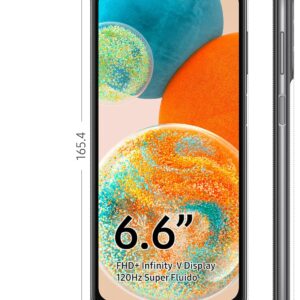 Samsung Galaxy A23 5G Smartphone Android 12, Display Infinity-V 6.6’’, 4GB RAM e 128GB di memoria interna espandibile, Batteria 5000 mAh, Nero (Awesome Black) [Versione Italiana]