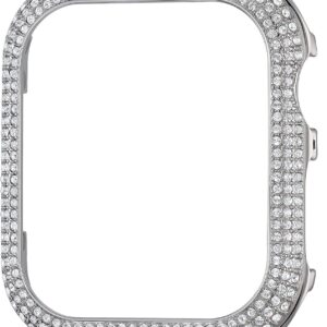 Swarovski Sparkling Cover Compatibile con Apple Watch, con CristalliSwarovski e Montatura in Lega di Zinco, Tono Argentato