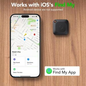 Hoxe Air Tracker Tag, Smart Tag Funziona con Apple Dov’è App (Solo iOS), Localizzatore Chiavi, Trova Oggetti per Valigie/Bagagli, Bip Forte, Batteria Sostituibile, Impermeabile Key Finder, 3-Pezzo