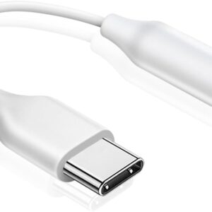 Adattatore USB C a Jack 3.5 mm per Cuffie, Adattatore Audio Aux USB Tipo C a Jack per Cuffie Compatibile con Samsung Galaxy S22 S21 S20 Note 20 A73 A53 A33, Huawei, Google Pixel e Altro, Bianco