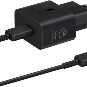 Samsung EP-T2510X Caricatore originale da 25W, Porta USB-C (con Cavo), Nero