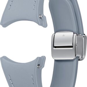 Samsung D-Buckle Hybrid Eco-Leather Band (Slim, S/M) per Galaxy Watch4 | Watch5 | Watch6 | Watch FE | Watch7 Series, Blue