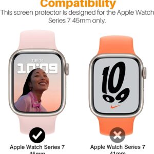 LK 6 Pezzi Pellicola Protettiva Compatibile con Apple Watch Series 9 Series 8 Series 7 45mm / Series 6 5 SE 44mm,Sensibile al tatto, Senza Bolle, HD Trasparente TPU Pellicola per 44mm/45mm
