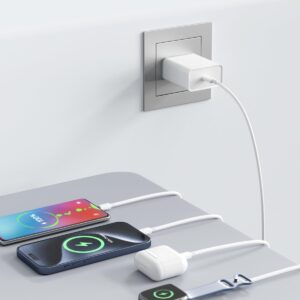 Caricatore Apple Watch, 4 in 2 Cavo Ricarica Apple Watch Caricabatterie Apple Watch Caricatore iWatch con Lightning/USB C/iWatch/Micro per Apple Watch Serie 9/8/7/6/5/4/3/2/SE/Ultra,iPhone 15 14 13 12