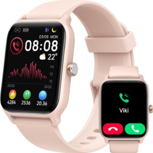 Smartwatch Donna Rispondi/Effettua Chiamate e Alexa, 1.8″ Orologio Smartwatch SpO2/Frequenza Cardiaca/Sonno/Stress, Contacalorie/Passi/Distanza, 120 Modalità Sport, Orologio Fitness IP68 Regalo Donna