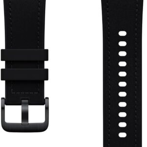 Samsung Hybrid Eco-Leather Band (S/M) Cinturino in ecopelle per Galaxy Watch4 | Watch5 | Watch6 | Watch FE | Watch7 Series, Black