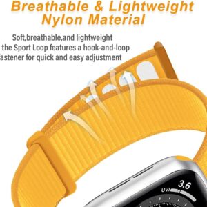Lobnhot Nylon Cinturino Compatibile con Cinturino Apple Watch 44mm 40mm 38mm 42mm 41mm 45mm 46mm, Cinturino Sport Regolabile Compatibile per iWatch Serie 10 9 8 7 SE 6 5 4 3 2 1