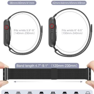 Originale Loop Milanese in Acciaio Inossidabile Compatibile con Apple Watch Cinturino 49mm 46mm 45mm 44mm 42mm 41mm 40mm 38mm, per iWatch Ultra 2/Ultra, SE, 10 9 8 7 6 5 4 3 2 1