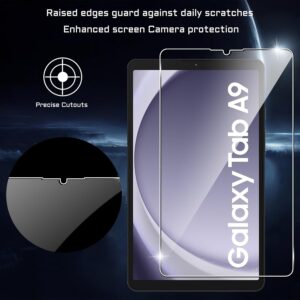 Lemxiee Pellicola Vetro Temperato per Samsung Galaxy Tab A9 [2 Pezzi] Vetro Temperato Protezioni per lo schermo,Protezione Schermo Anti Graffio Ultra Resistente