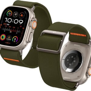 Spigen Cinturino Lite Fit Ultra Compatibile con Apple Watch Series per Apple Watch Ultra 2/1 49mm, Series 10 46mm, Series 9/8/7/6/5/4 45mm/44mm e Series 3/2/1 42mm – Khaki