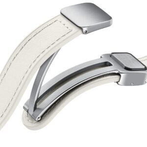 Samsung D-Buckle Hybrid Eco-Leather Band (Slim, S/M) per Galaxy Watch4 | Watch5 | Watch6 | Watch FE | Watch7 Series, Cream