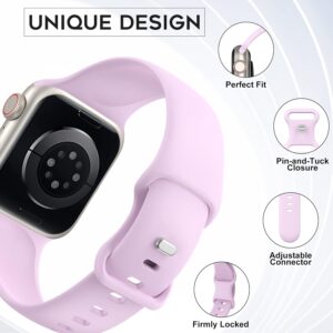 Higgs 6 Pezzi Cinturino Compatibile con Cinturino Apple Watch 40mm 41mm 38mm 44mm 45mm 46mm ultra 49mm Donna, Cinturini Sportivo Silicone Morbido per iWatch Series SE(42mm 10) 9 8 7 6 5 4 3 2 1