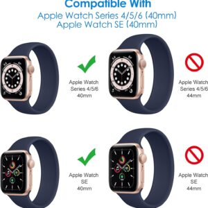 JETech Pellicola Protettiva Compatibile per Apple Watch SE (2022/2020) /Serie 6 5 4 40 mm, Alta Definizione, Pellicola TPU, Pacco da 3