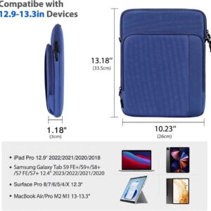 Dadanism Pollici Tablet Custodia Portatile con Tracolla Compatibile con iPad Pro 12,9 M2&M1 6a/5a/4a/3a Gen, 12,4