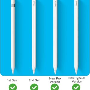 PAPERFEEL [4 Pezzi] Punte per Apple Pencil 2 e Apple Pencil 1, Punta per Apple Pencil 2 & 1Generazione, Punta di Ricambio ad Alta sensibilità per Apple iPad Pencil