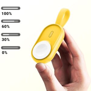 VEGER 1200mAh Caricatore Portatile senza fili compatibile con Apple Watch Serie 9 8 7 6 5 4 3 2 SE Ultra/38/40/42/44mm, Mini Power Bank con cavo USB C integrato