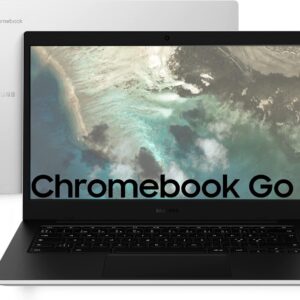 Samsung Galaxy Chromebook Go, Computer Portatile XE340XDA-KA1IT Chrome OS, Processore Intel Celeron, Display Screen 14” Full HD LED, RAM 4GB, Memoria eMMC 64GB, USB-C, Silver (Versione Italiana)
