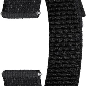 Samsung Fabric Band (Slim, S/M) Cinturino in materiale riflettente per Galaxy Watch4 | Watch5 | Watch6 | Watch FE | Watch7 Series, Black