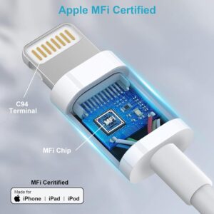 Cavo iPhone Originale Apple Certificato MFi, Cavo Lightning 1M+2M 2Pack, Cavetto iPhone Cavo Ricarica iPhone Cavo Caricatore iPhone Filo Cavo USB per iPhone 14 13 12 11 Pro Max XS XR X 8 7 6 5 SE iPad