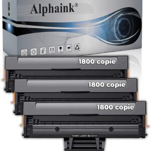 alphaink 3 Toner Compatibili con Samsung MLT-D111 MLT-D111S stampanti Samsung SL M2026W M2020W M2020 M2022 M2022W Xpress M2026 M2070 M2070F M2070FW M2071FH M2078 versione da 1800 copie l’uno (3 Neri)