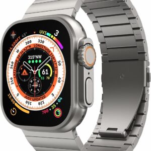 LULULOOK Cinturino Titanio Grado 2 per Apple Watch Ultra 2, [Rivestito in DLC], Ultra-Leggero Anti-Rash, Facilmente Regolabile e Pulibile, Prezioso, Cinturino per Apple Watch Series 10 (49/46/45/44mm)