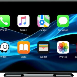 Volam Autoradio Portatile con Wireless A-pple Carplay & Android Auto, 9 Pollici Radio Auto Portatile con IPS Touchscreen, Auto Stereo Radio con Bluetooth 5.0/GPS/Controllo Vocale/Mirror Link/FM/AUX