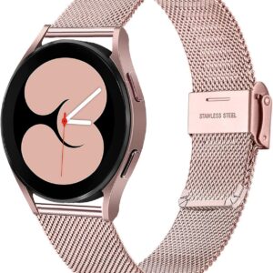 Issinlky Cinturino per Samsung Galaxy Watch 4, 20mm cinturino Acciaio Inossidabile Metallo per Galaxy Watch 7/FE/6/5/4 40mm 44mm/6 Classic/4 Classic/Watch 5 Pro/Watch 3 41mm/Active 2/Galaxy Watch 42mm
