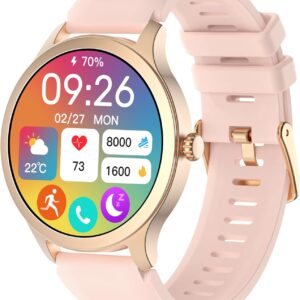 Smartwatch Donna Chiamata e Risposta 1.3″ Rotondo Orologio Uomo Fitness Tracker con Contapassi Cardiofrequenzimetro SpO2 Sonno,100 modalità Sport, Impermeabile IP68 Smart Watch per Android iOS