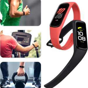 Cinturino Compatibile con Samsung Galaxy Fit 2, Braccialetto di Ricambio per Samsung Galaxy Fit 2 SM-R220 Bracciale Bracciali Cover Cinturini Silicone Colorati (5PCS)