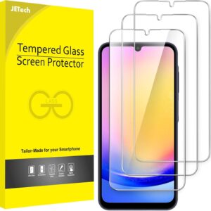 JETech Pellicola Protettiva per Samsung Galaxy A25 5G 6,5 Pollici, 9H Vetro Temperato Film, Antigraffio, HD Chiaro, Pacco da 3