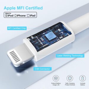 Cavo iPhone Originale Apple, 2Pack Cavo Ricarica iPhone Cavi USB to Lightning 1 Metri, Cavetto USB Lightning Compatibile con Apple iPhone 14 Plus/13 Pro Max/12 Mini/11 Pro/X/XR/XS/8/7/6 Plus/SE/iPad